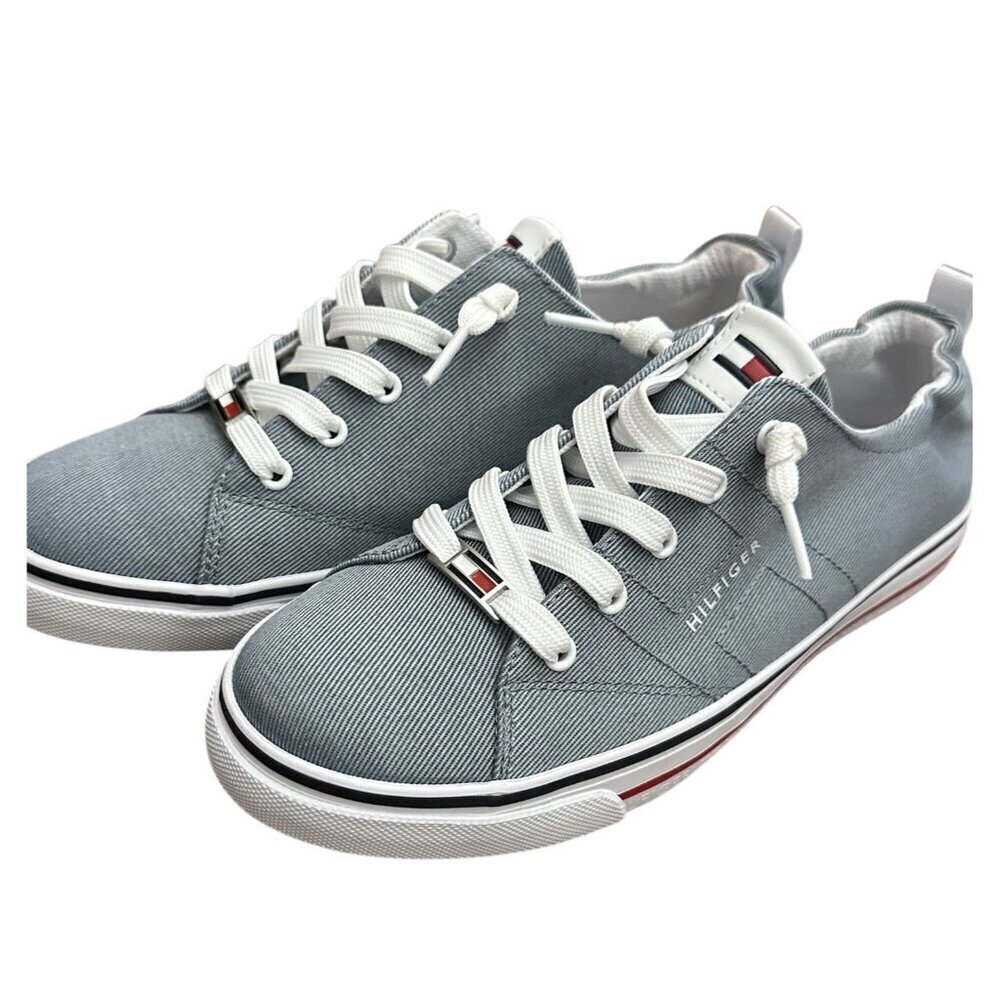 Tommy Hilfiger Odsie Pull On Shoes Women’s 8.5 blue logo stretch comfort 90’s